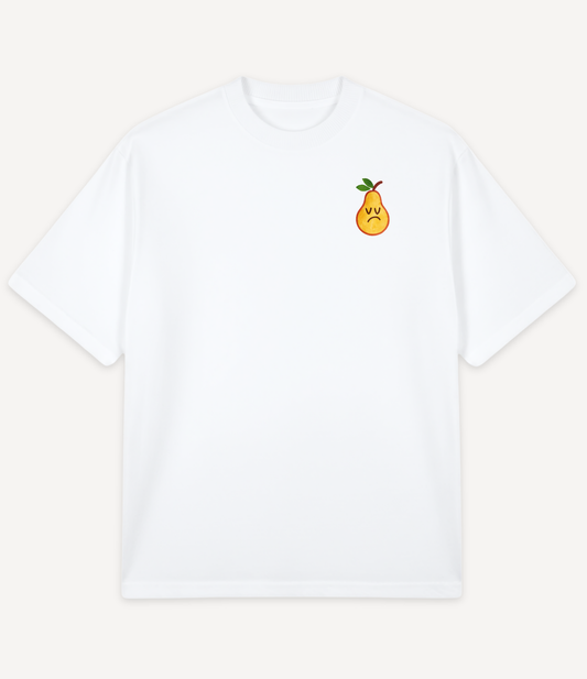 MAD PEAR RED OUTLINE OVERSIZED T-SHIRT