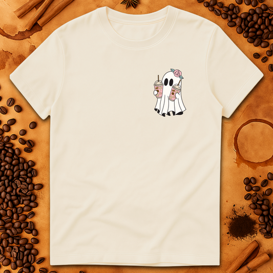 CUTE COFFEE GHOST T-SHIRT