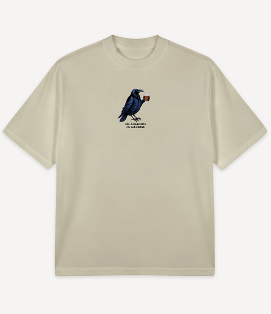 HELLO DARKNESS MY OLD FRIEND OVERSIZED T-SHIRT