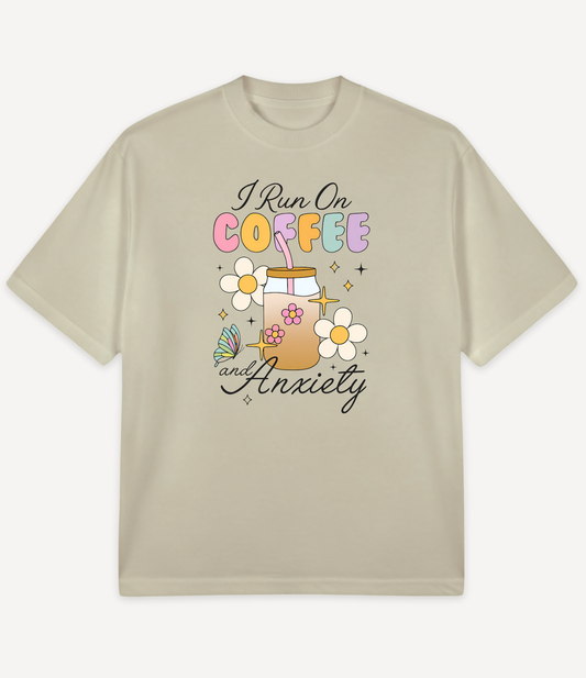 COFFEE AND ANXIETY OVERSIZED T-SHIRT
