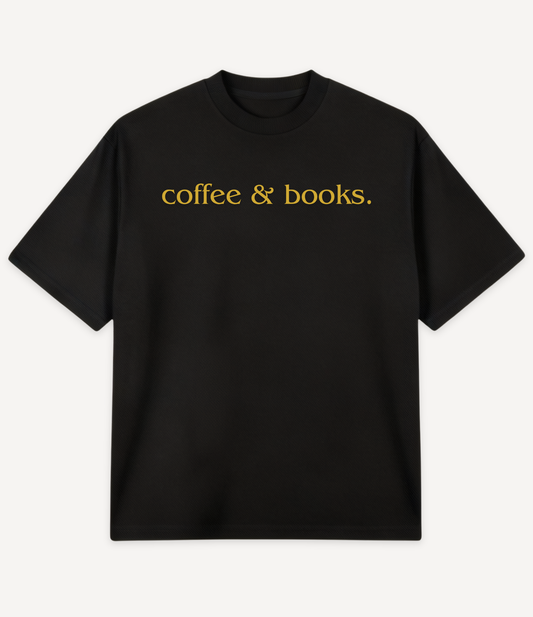 COFFEE AND BOOKS OVERSIZED T-SHIRT