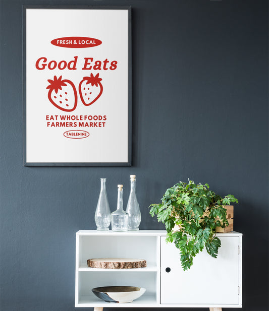 FARMERS MARKET STRAWBERRY POSTER