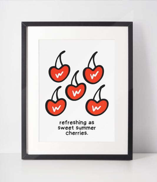 SUMMER CHERRY ART POSTER