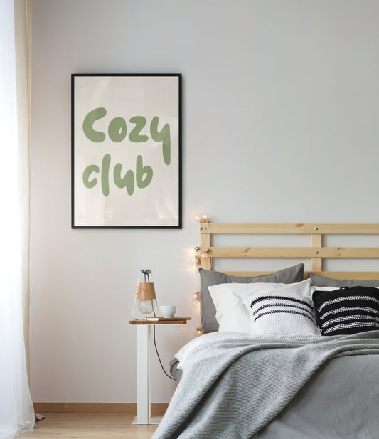 COZY CLUB MATCHA POSTER IN GRÜN