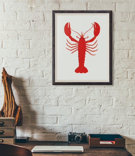 RED LOBSTER ART POSTER