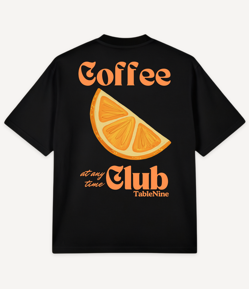 ORANGE COFFEE CLUB OVERSIZED T-SHIRT