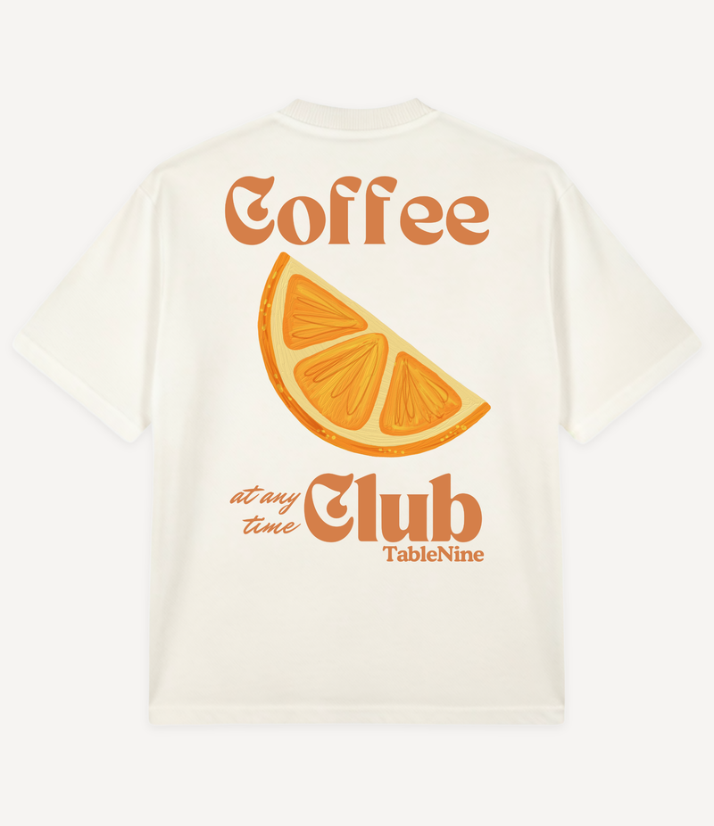 ORANGE COFFEE CLUB OVERSIZED T-SHIRT