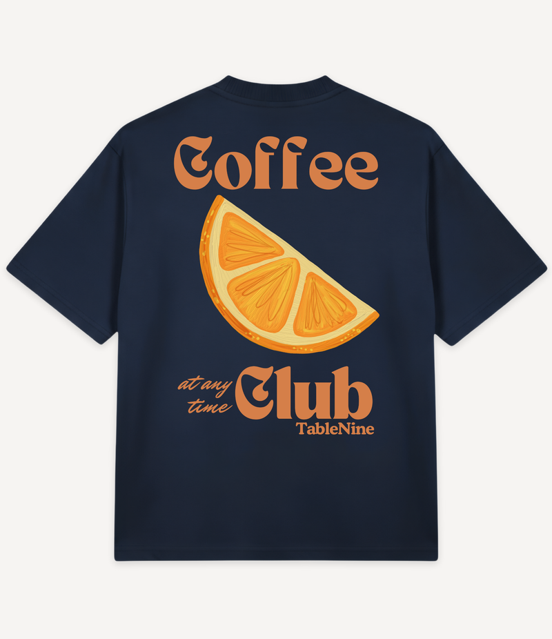 ORANGE COFFEE CLUB OVERSIZED T-SHIRT