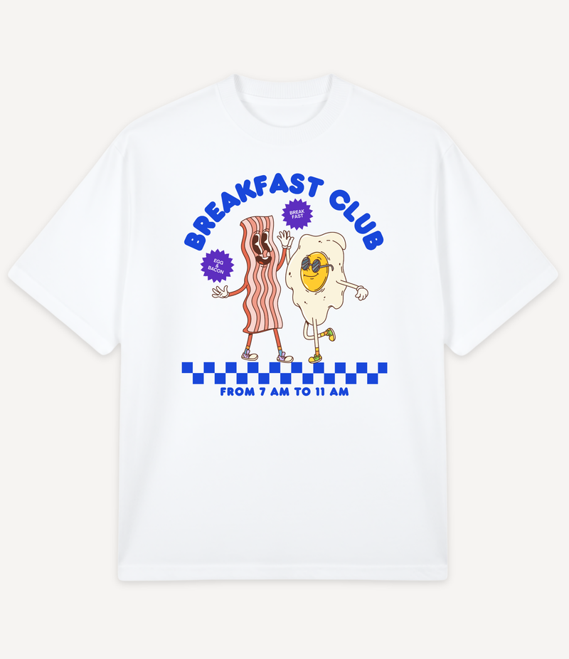BREAKFAST EGG CLUB OVERSIZED T-SHIRT