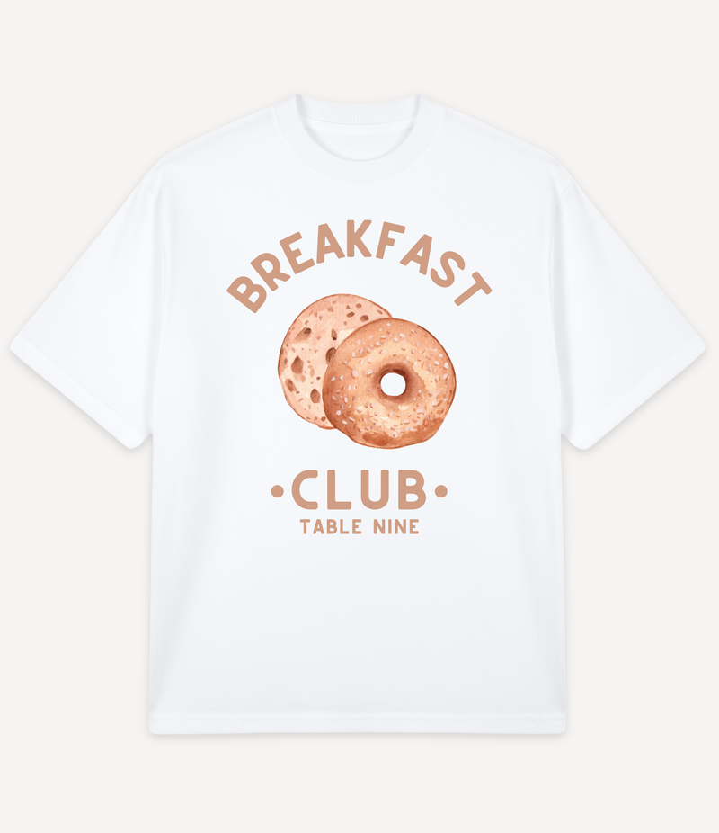 BREAKFAST CLUB BAGELS OVERSIZED T-SHIRT