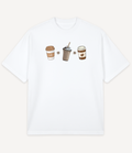 3 COFFEE CUPS OVERSIZED T-SHIRT - Image 1