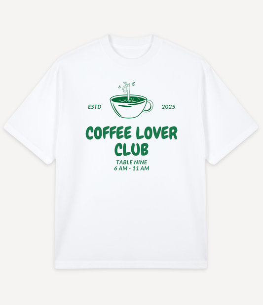 COFFEE LOVER CLUB 2025 OVERSIZED T-SHIRT