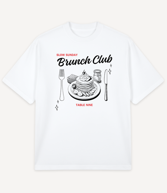 SLOW SUNDAY BRUNCH CLUB OVERSIZED T-SHIRT