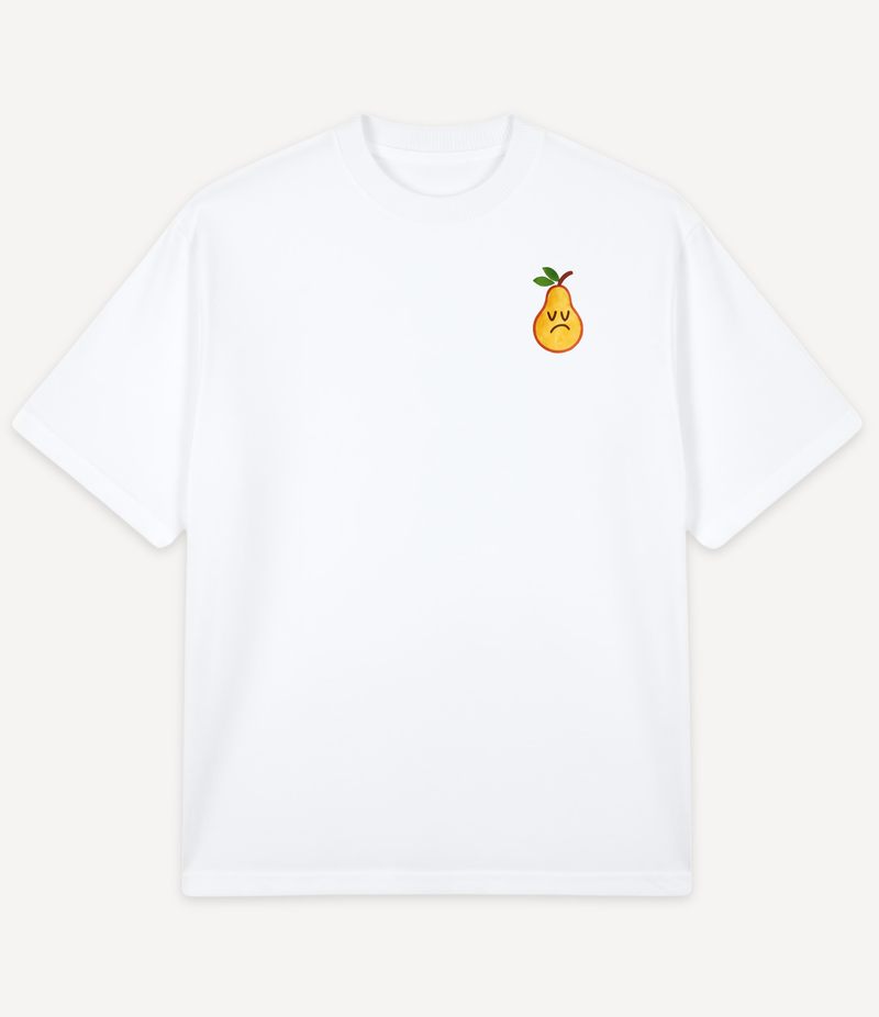 MAD PEAR RED OUTLINE OVERSIZED T-SHIRT