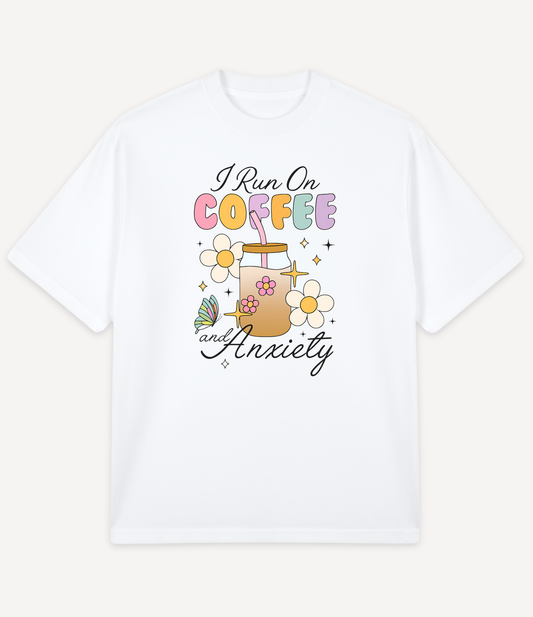 COFFEE AND ANXIETY OVERSIZED T-SHIRT