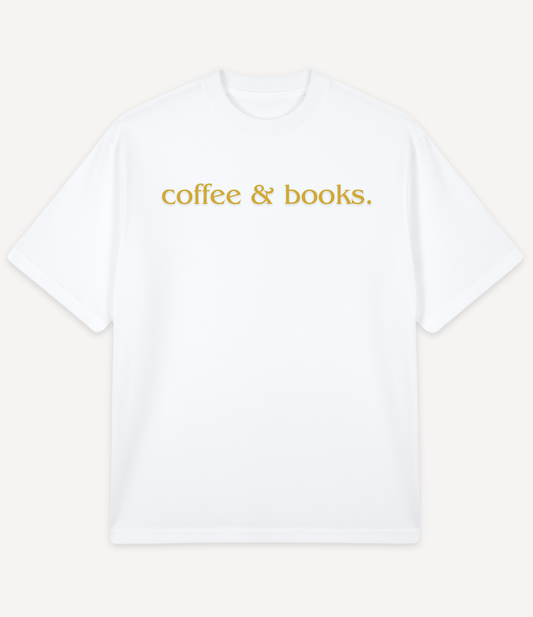 COFFEE AND BOOKS OVERSIZED T-SHIRT