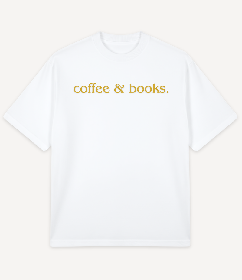 COFFEE AND BOOKS OVERSIZED T-SHIRT