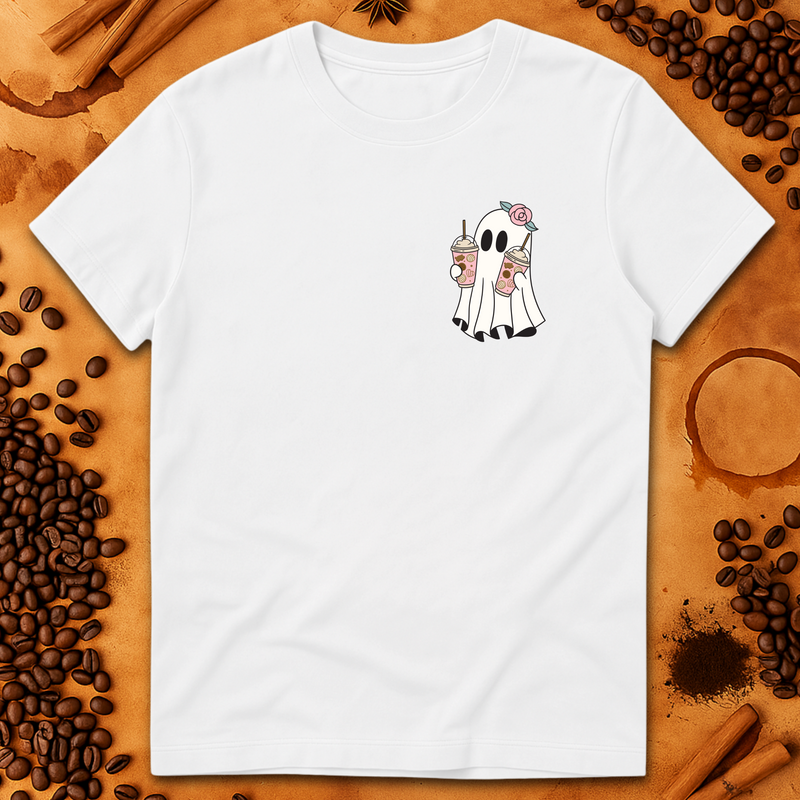 CUTE COFFEE GHOST T-SHIRT