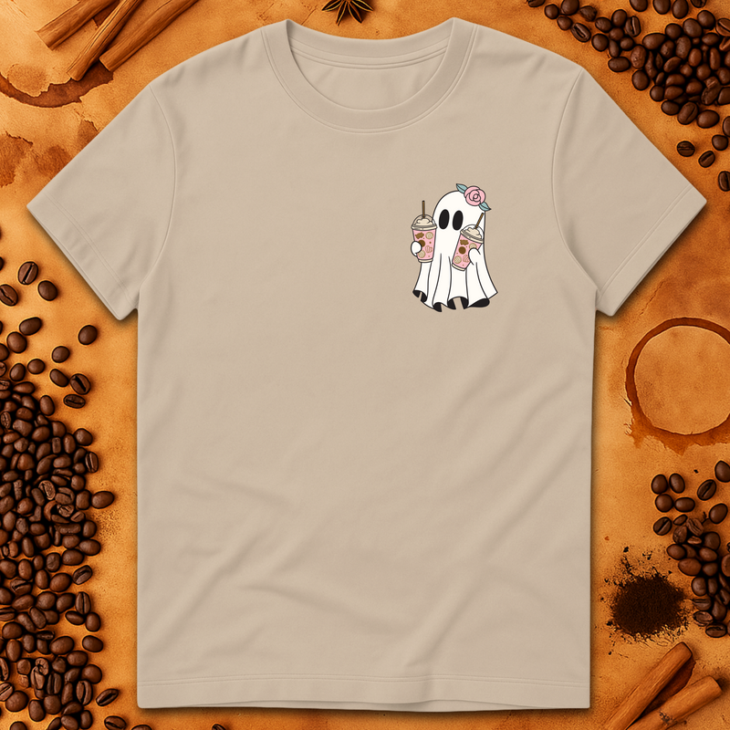 CUTE COFFEE GHOST T-SHIRT