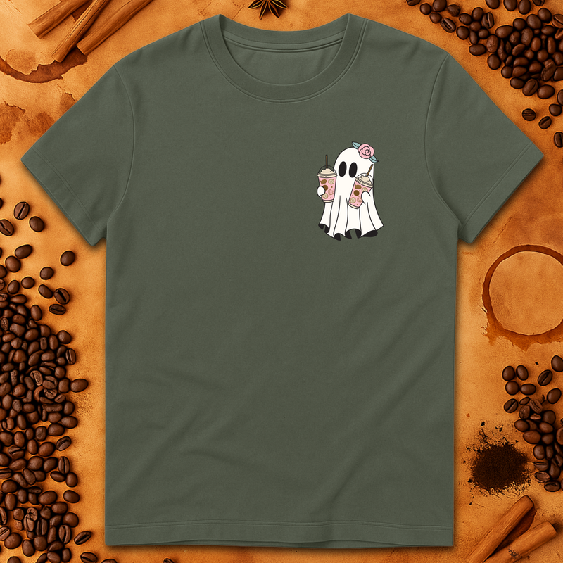 CUTE COFFEE GHOST T-SHIRT