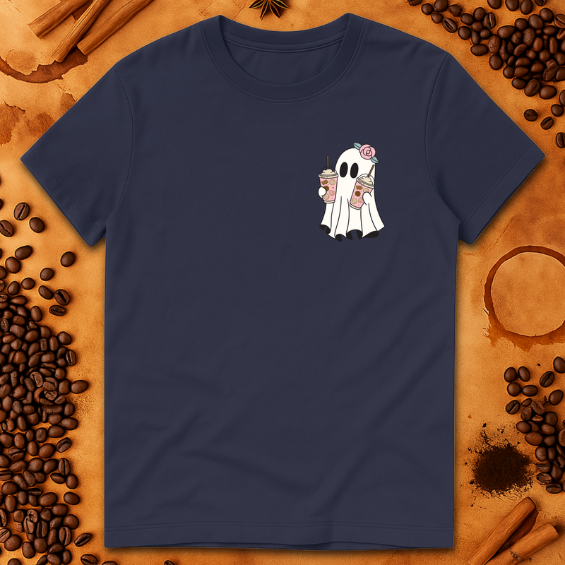 CUTE COFFEE GHOST T-SHIRT