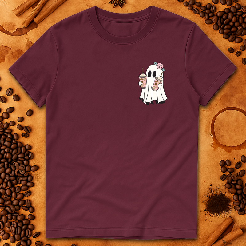 CUTE COFFEE GHOST T-SHIRT