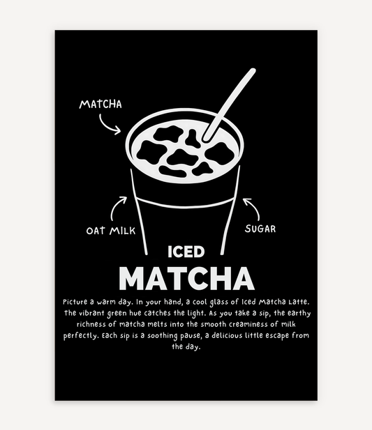 ICED MATCHA BLACK POSTER