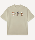 3 COFFEE CUPS OVERSIZED T-SHIRT - Image 2