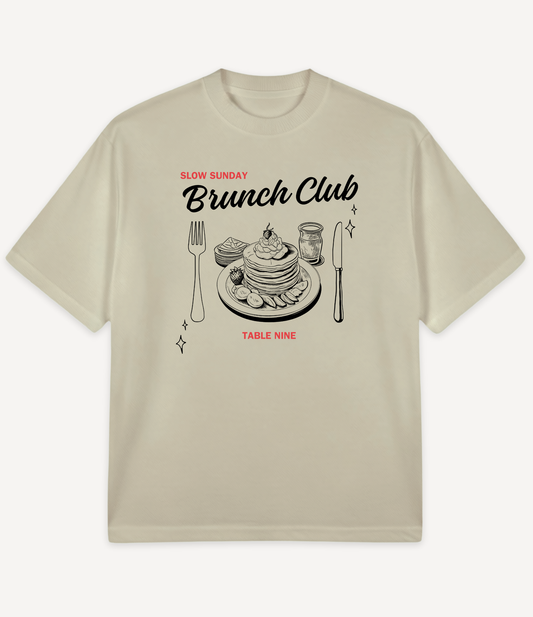 SLOW SUNDAY BRUNCH CLUB OVERSIZED T-SHIRT