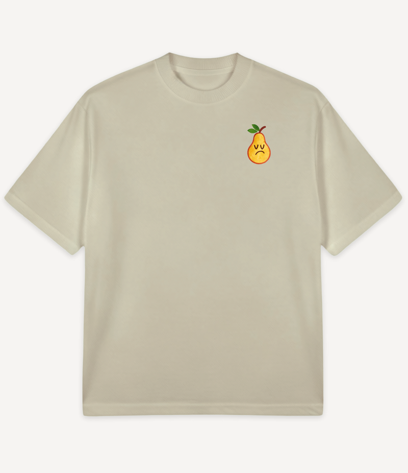 MAD PEAR RED OUTLINE OVERSIZED T-SHIRT