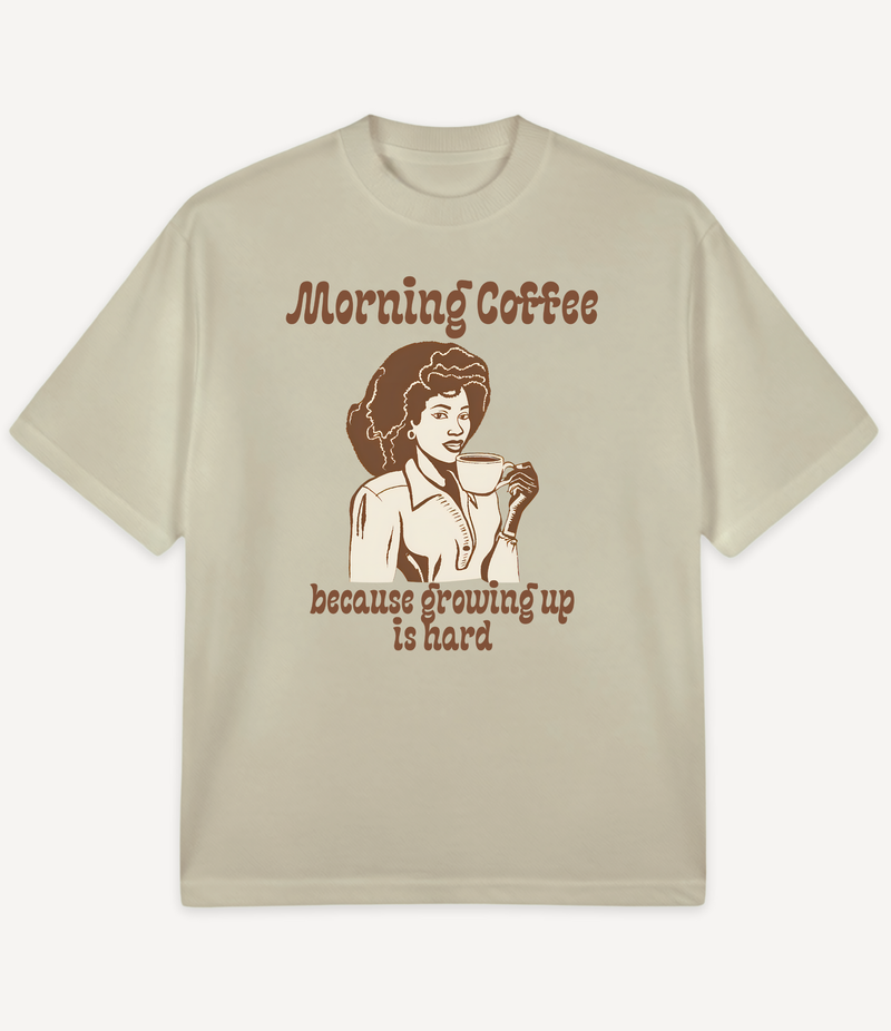 MORNING COFFEE OVERSIZED T-SHIRT
