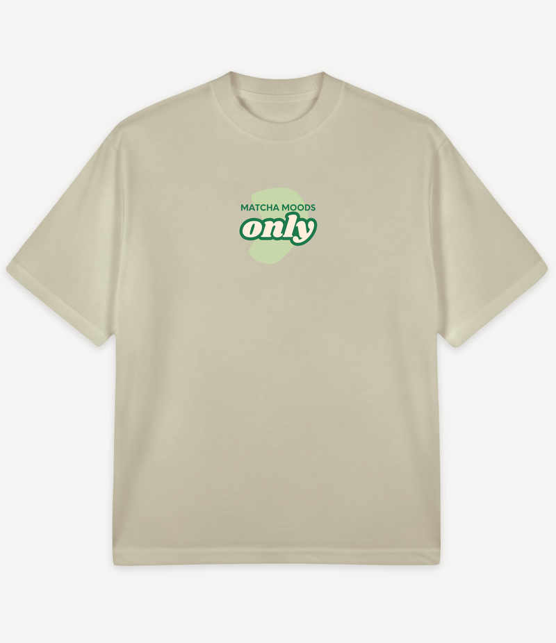 MATCHA MOODS ONLY GREEN OVERSIZED T-SHIRT
