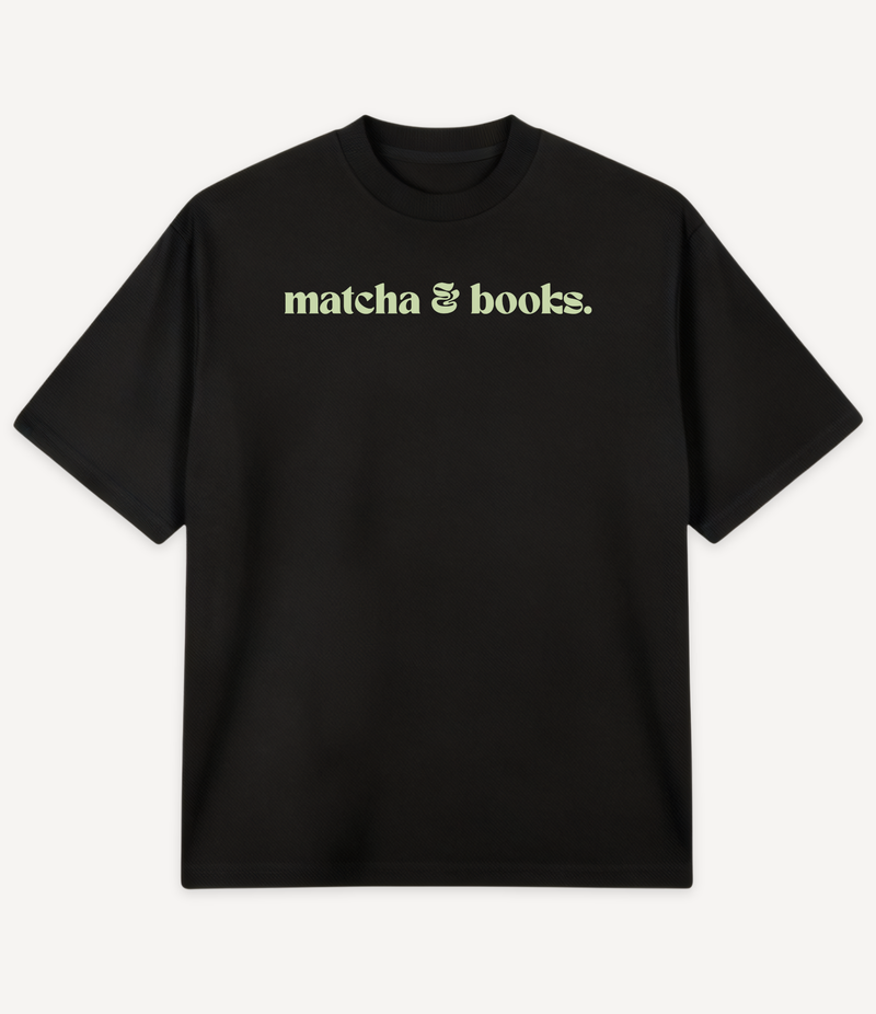 MATCHA AND BOOKS OVERSIZED T-SHIRT