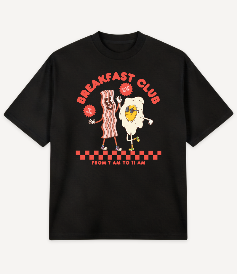 BREAKFAST EGG CLUB OVERSIZED T-SHIRT