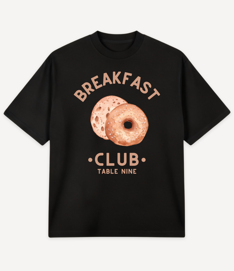 BREAKFAST CLUB BAGELS OVERSIZED T-SHIRT
