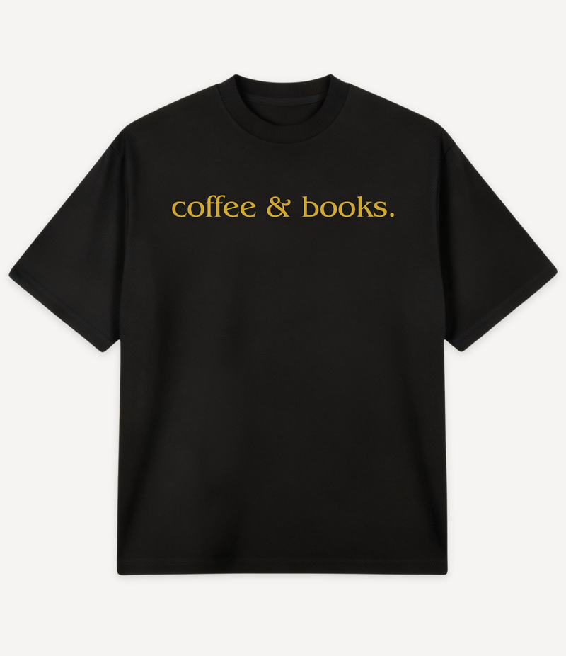 COFFEE AND BOOKS OVERSIZED T-SHIRT