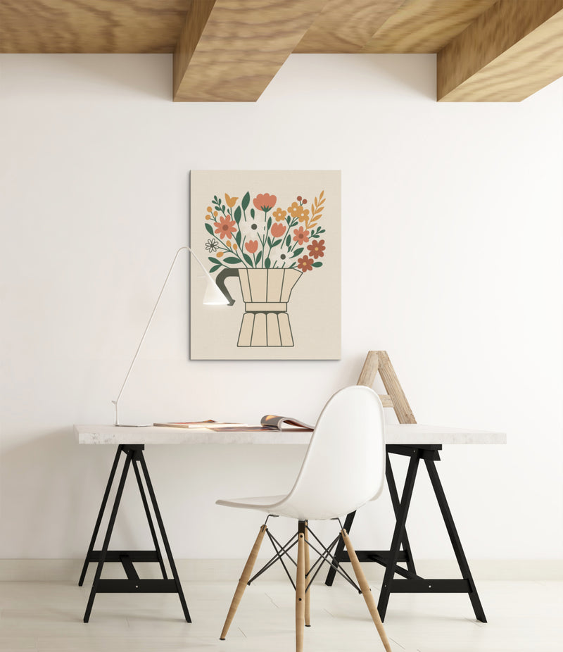 FLORAL COFFEE POSTER