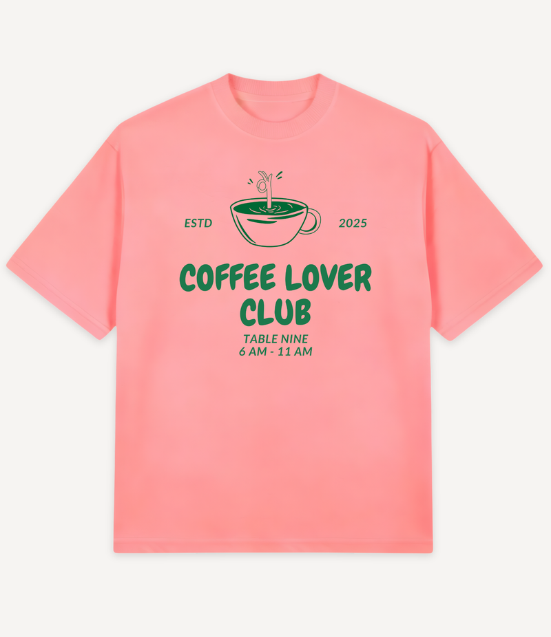 COFFEE LOVER CLUB 2025 OVERSIZED T-SHIRT
