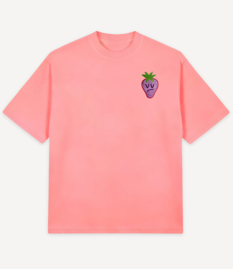 PINK STRAWBERRY OVERSIZED T-SHIRT