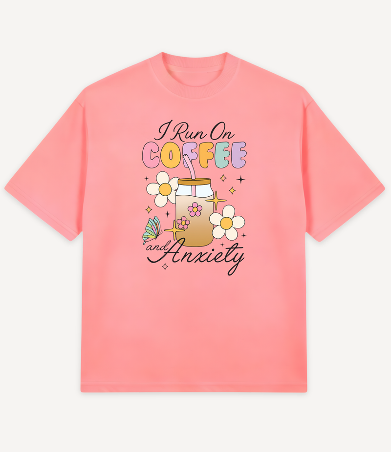 COFFEE AND ANXIETY OVERSIZED T-SHIRT
