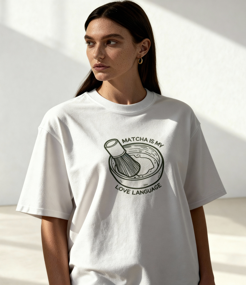 MATCHA IS MY LOVE LANGUAGE OVERSIZED T-SHIRT
