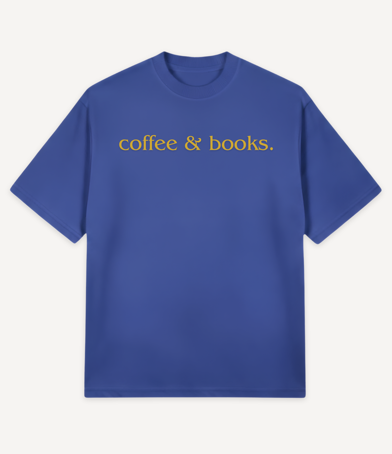 COFFEE AND BOOKS OVERSIZED T-SHIRT