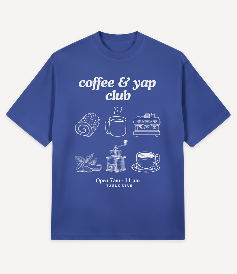 COFFEE & YAP CLUB OVERSIZED T-SHIRT