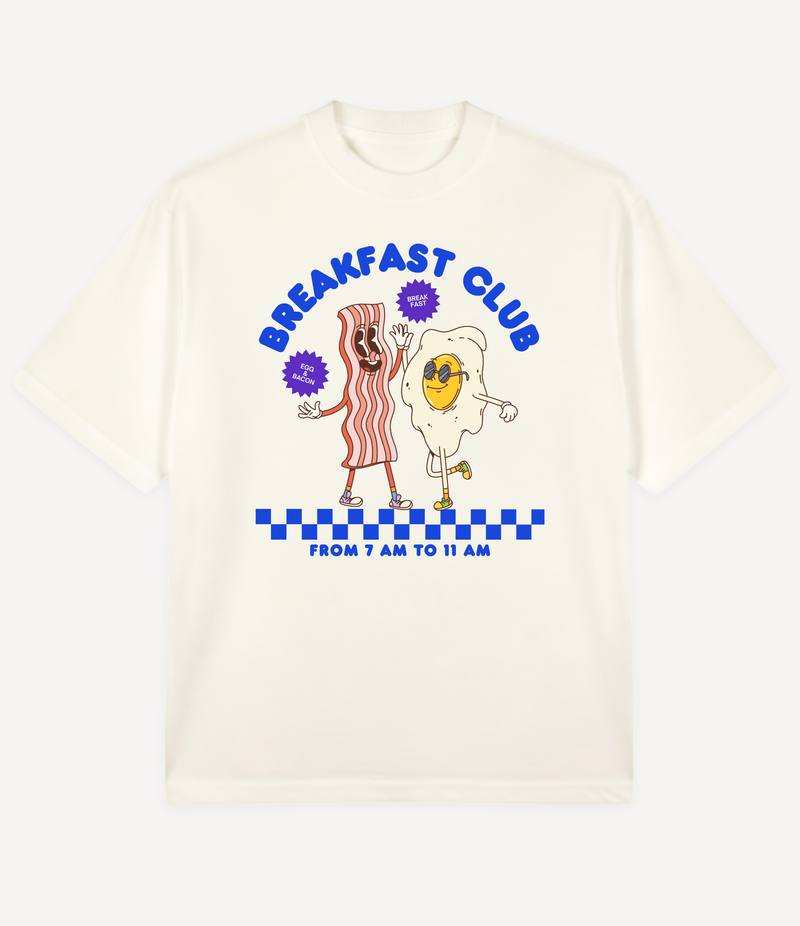 BREAKFAST EGG CLUB OVERSIZED T-SHIRT
