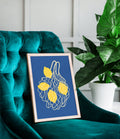 LEMON NET POSTER IN BLAU - Image 2