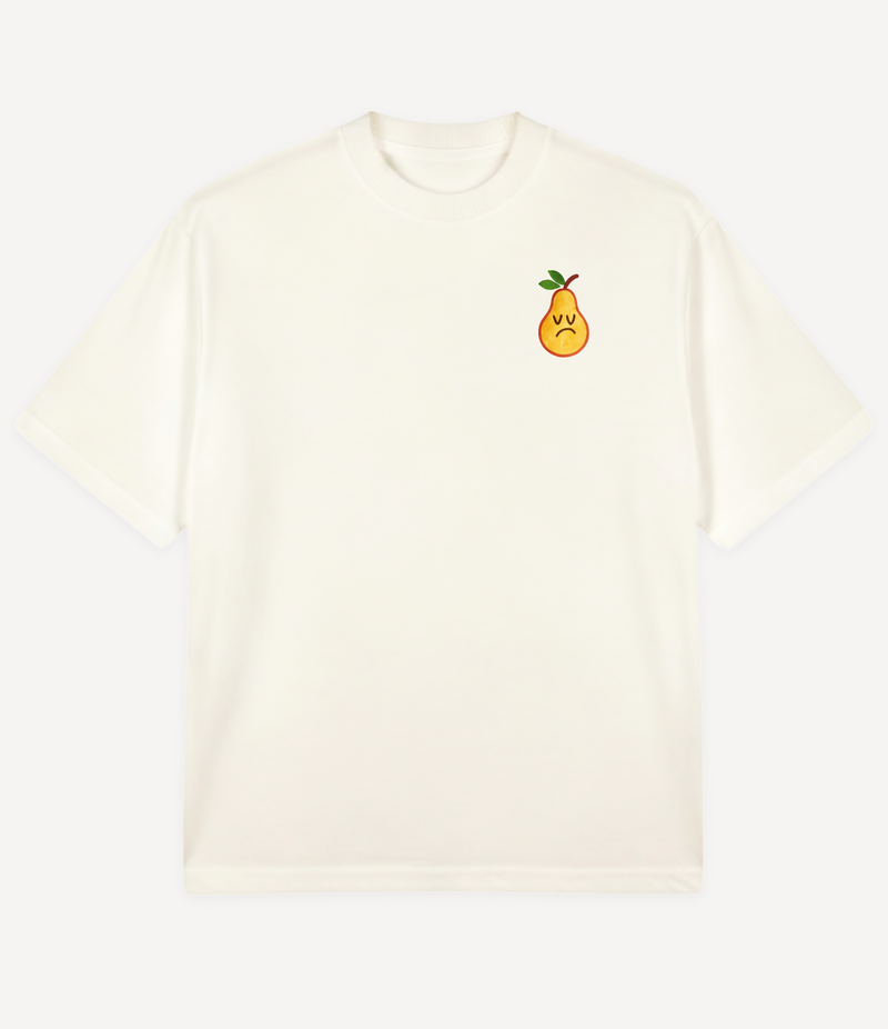 MAD PEAR RED OUTLINE OVERSIZED T-SHIRT