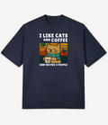 I LIKE CATS AND COFFEE OVERSIZED T-SHIRT - Image 5