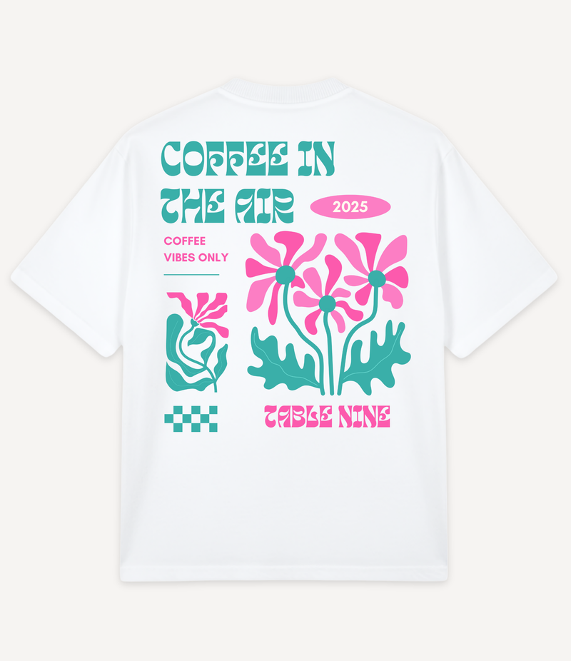 COFFEE IN THE AIR OVERSIZED T-SHIRT