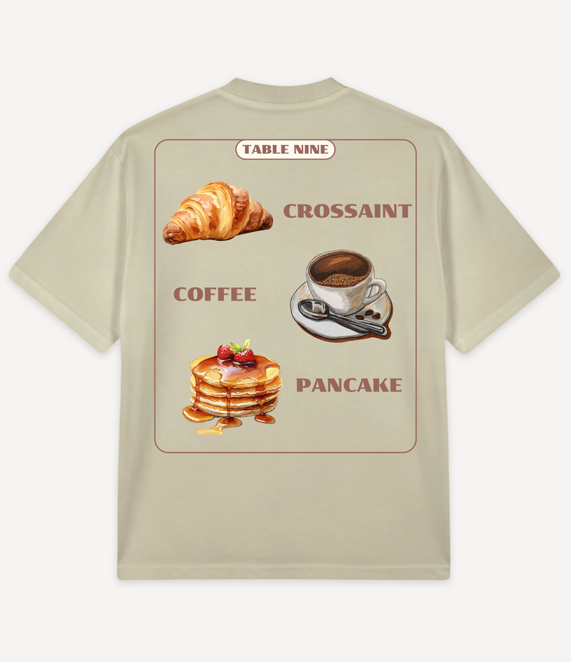 BREAKFAST MENU OVERSIZED T-SHIRT