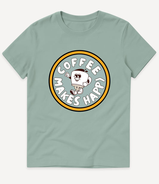COFFEE MAKES HAPPY T-SHIRT